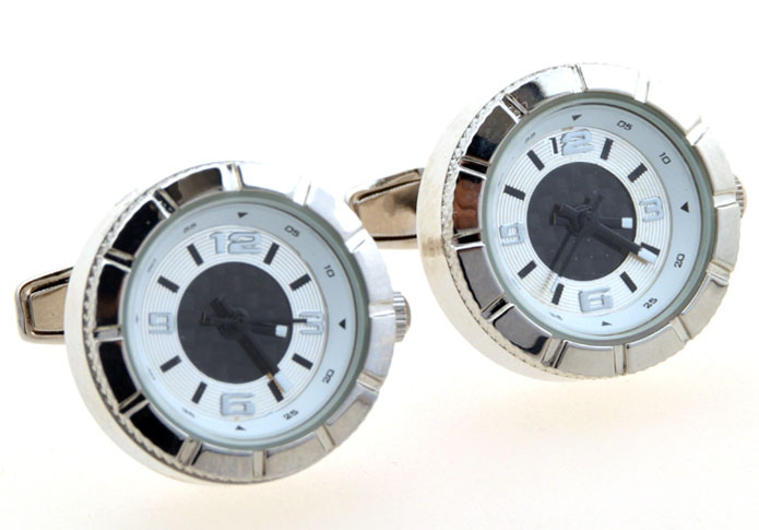 Function simulation electronic watch Cufflinks Black White Cufflinks Metal Cufflinks Tools Wholesale & Customized CL654997
