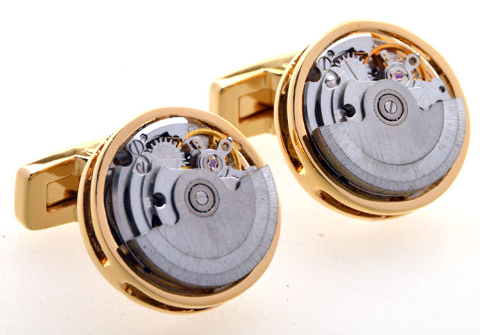 Steam Punk Vintage Watch Movements Cufflinks Gold Luxury Cufflinks Metal Cufflinks Tools Wholesale & Customized CL655001