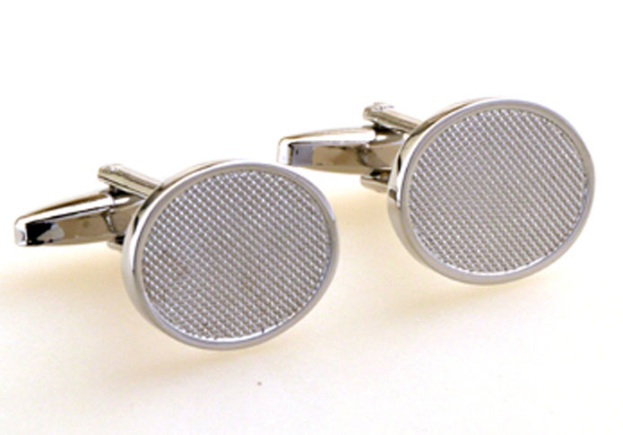 Silver Texture Cufflinks Metal Cufflinks Wholesale & Customized CL655164