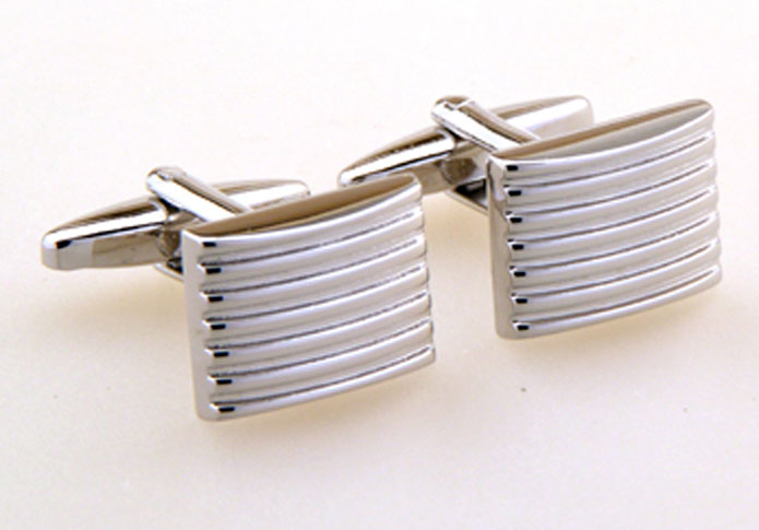 Silver Texture Cufflinks Metal Cufflinks Wholesale & Customized CL655179