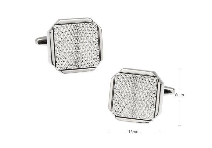 Silver Texture Cufflinks Metal Cufflinks Wholesale & Customized CL655180