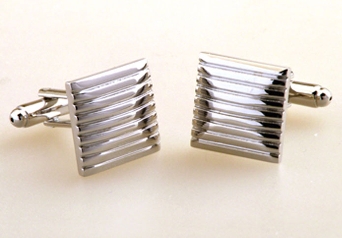 Silver Texture Cufflinks Metal Cufflinks Wholesale & Customized CL655191