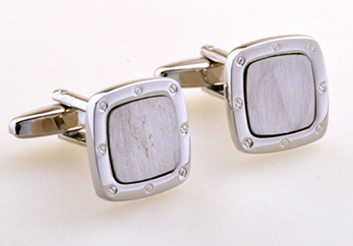 Gray Steady Cufflinks Metal Cufflinks Wholesale & Customized CL655215