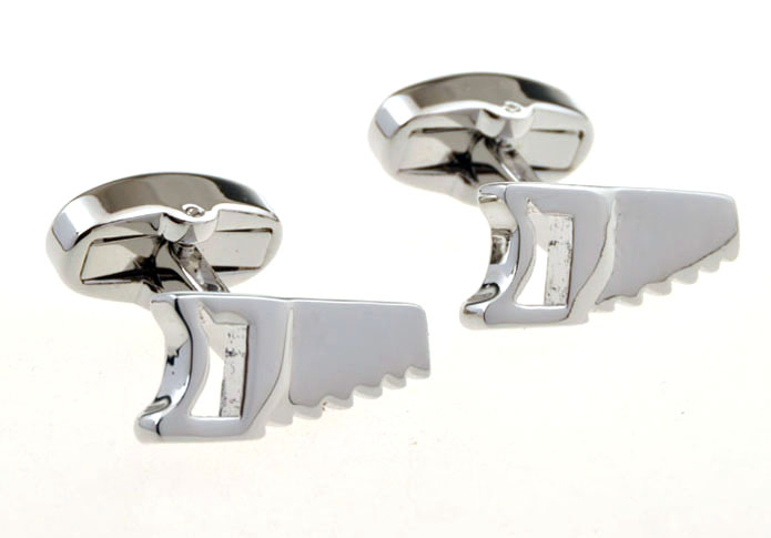 Wood Saw Cufflinks Silver Texture Cufflinks Metal Cufflinks Tools Wholesale & Customized CL655396