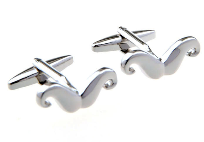 Beard Cufflinks Silver Texture Cufflinks Metal Cufflinks Hipster Wear Wholesale & Customized CL655406