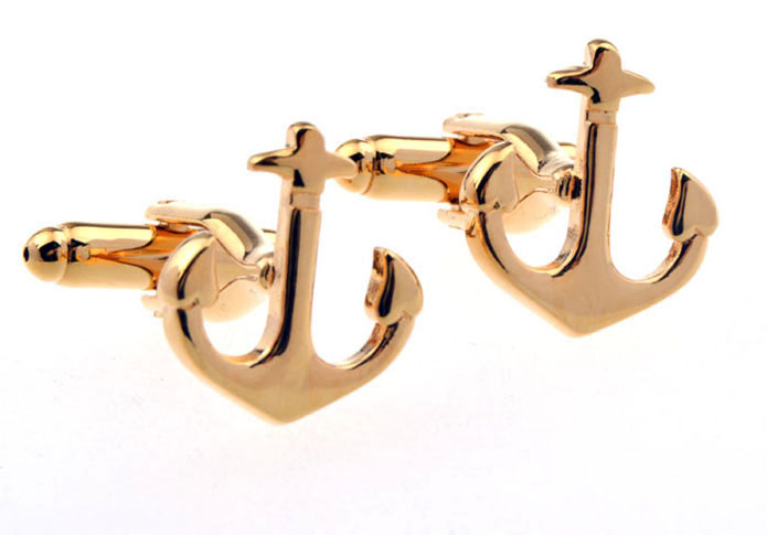 Anchors Cufflinks Gold Luxury Cufflinks Metal Cufflinks Transportation Wholesale & Customized CL655427