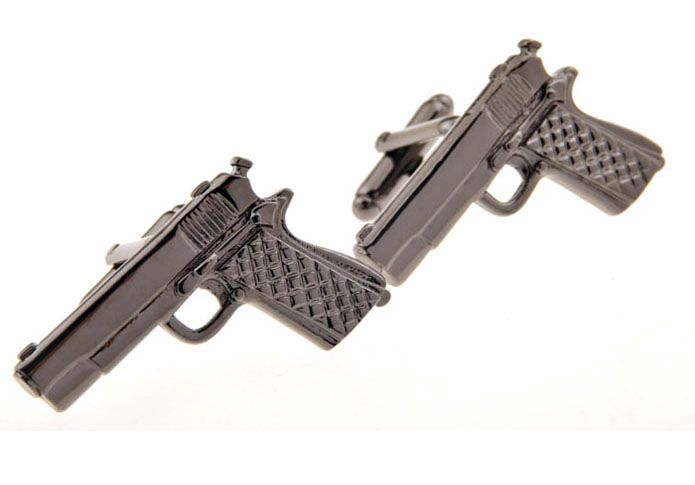 Pistol Cufflinks Silver Texture Cufflinks Metal Cufflinks Military Wholesale & Customized CL655444