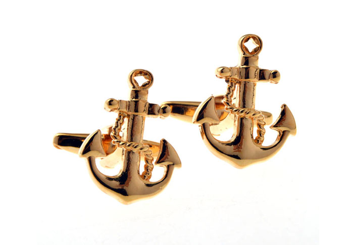 Anchors Cufflinks  Gold Luxury Cufflinks Metal Cufflinks Transportation Wholesale & Customized  CL655772