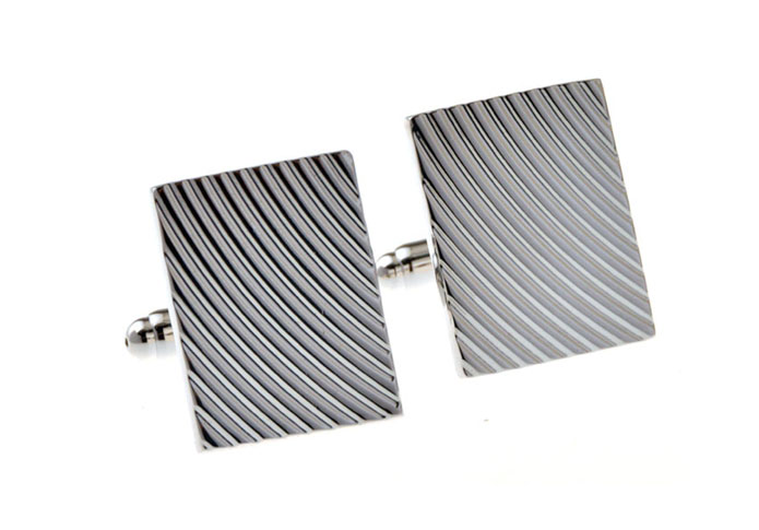  Silver Texture Cufflinks Metal Cufflinks Wholesale & Customized  CL655773