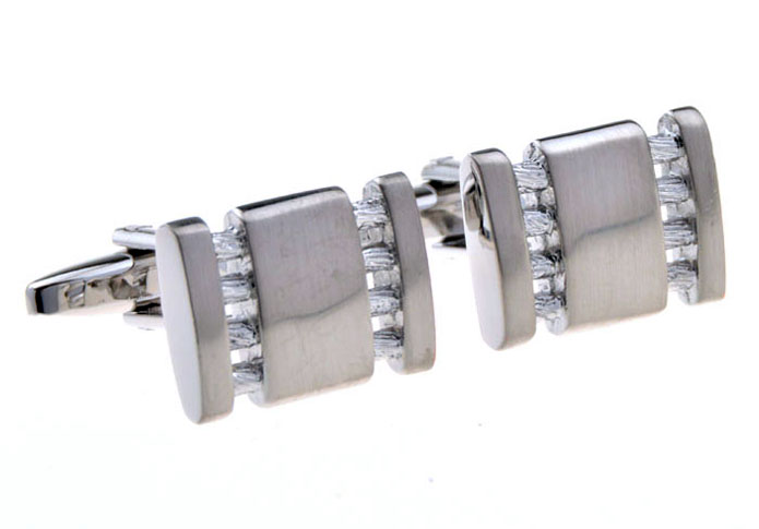  Silver Texture Cufflinks Metal Cufflinks Wholesale & Customized  CL655782