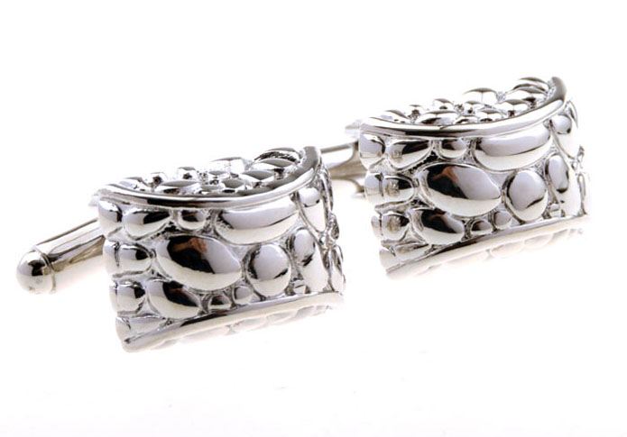  Silver Texture Cufflinks Metal Cufflinks Funny Wholesale & Customized  CL655783