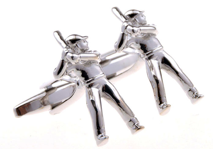 Baseball Cufflinks  Silver Texture Cufflinks Metal Cufflinks Sports Wholesale & Customized  CL655785