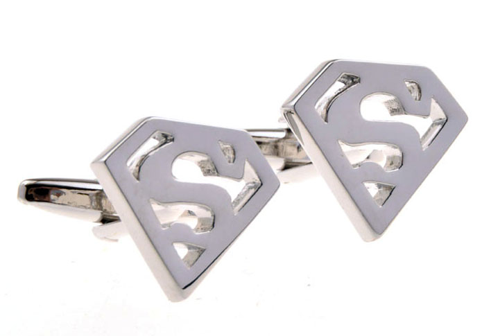 Superman Cufflinks  Silver Texture Cufflinks Metal Cufflinks Flags Wholesale & Customized  CL655790