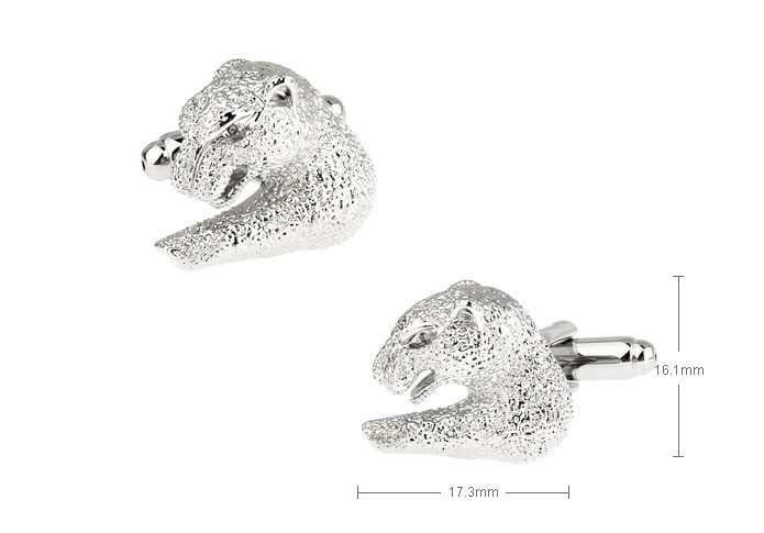 Leopard Cufflinks  Silver Texture Cufflinks Metal Cufflinks Animal Wholesale & Customized  CL655797