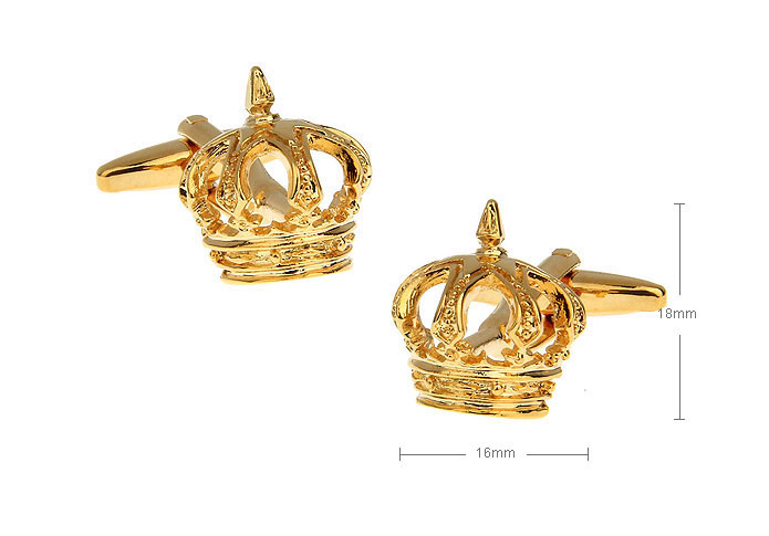 Imperial Crown Cufflinks  Gold Luxury Cufflinks Metal Cufflinks Hipster Wear Wholesale & Customized  CL655810
