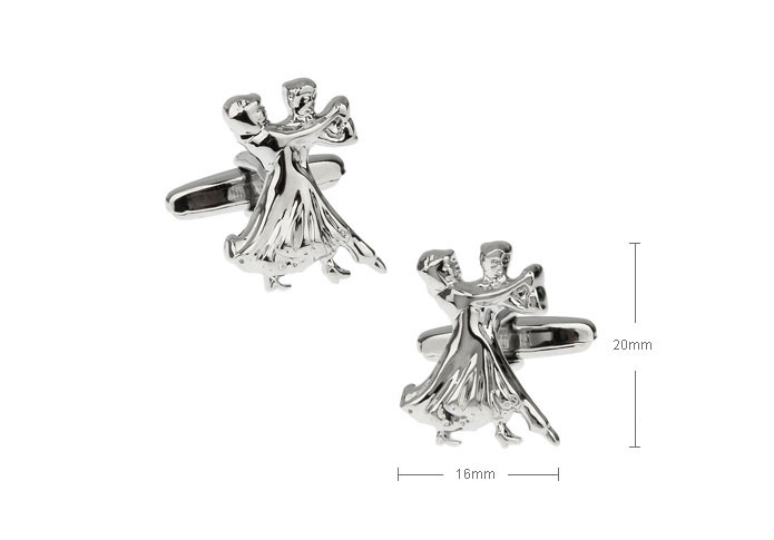 Dancing Cufflinks  Silver Texture Cufflinks Metal Cufflinks Recreation Wholesale & Customized  CL655830
