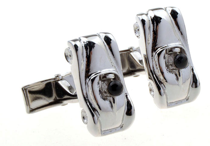 Sports Car Cufflinks  Silver Texture Cufflinks Metal Cufflinks Transportation Wholesale & Customized  CL655923