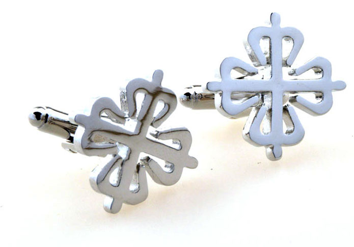 Cruciferous Cufflinks  Silver Texture Cufflinks Metal Cufflinks Religious and Zen Wholesale & Customized  CL655960