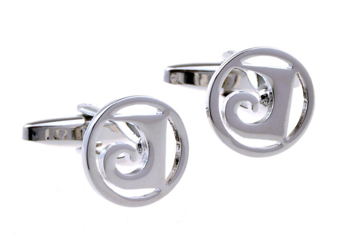 Flag J Cufflinks  Silver Texture Cufflinks Metal Cufflinks Symbol Wholesale & Customized  CL655969
