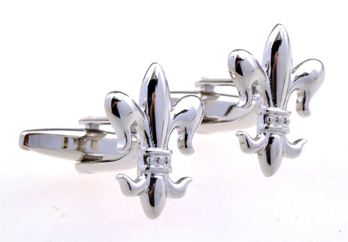 Spear-Shaped Cufflinks  Silver Texture Cufflinks Metal Cufflinks Tools Wholesale & Customized  CL656055