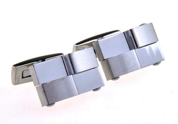  Silver Texture Cufflinks Metal Cufflinks Funny Wholesale & Customized  CL656059