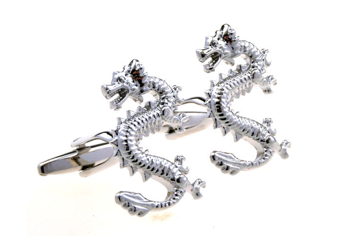  Silver Texture Cufflinks Metal Cufflinks Animal Wholesale & Customized  CL656091