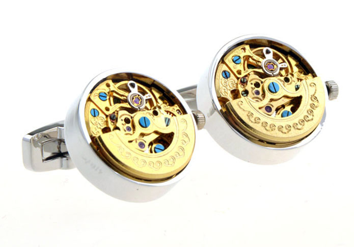 Minimum Wheel Vintage Steampunk Watch Movement Cufflinks  Gold Luxury Cufflinks Metal Cufflinks Tools Wholesale & Customized  CL656144