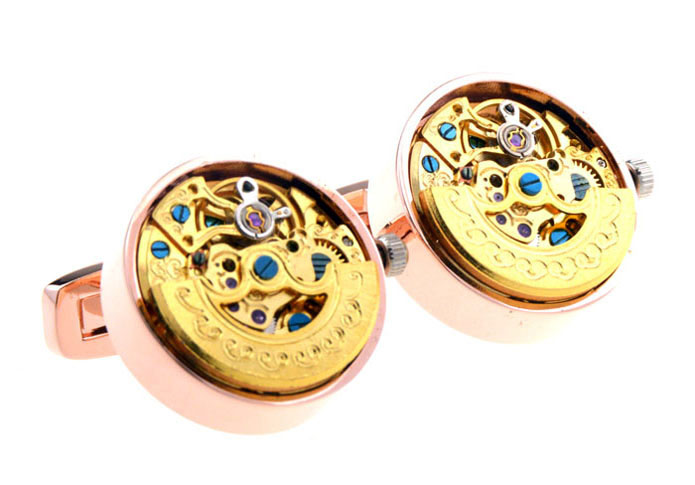 Minimum Wheel Vintage Steampunk Watch Movement Cufflinks  Gold Luxury Cufflinks Metal Cufflinks Tools Wholesale & Customized  CL656146