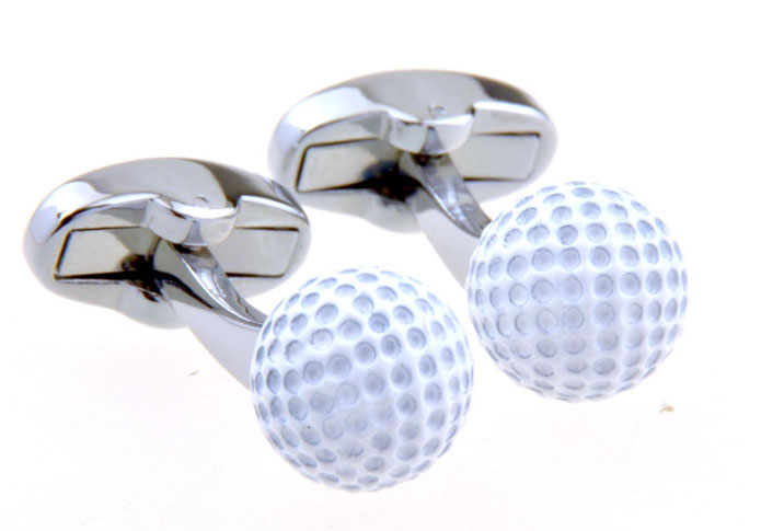 Golf Cufflinks  White Purity Cufflinks Metal Cufflinks Sports Wholesale & Customized  CL656202