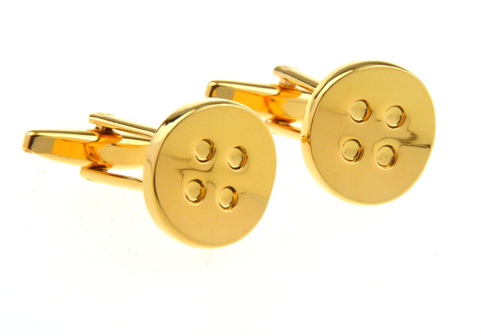 button Cufflinks  Gold Luxury Cufflinks Metal Cufflinks Hipster Wear Wholesale & Customized  CL656255
