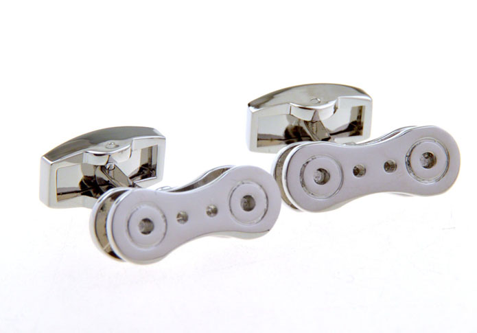 Chain Cufflinks  Silver Texture Cufflinks Metal Cufflinks Tools Wholesale & Customized  CL656269