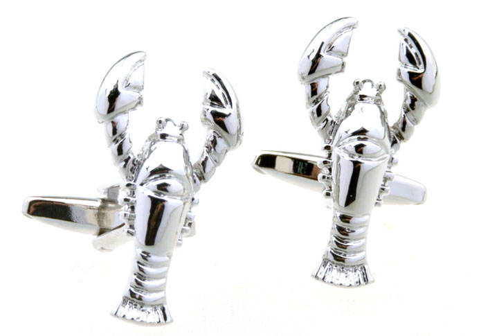 Crab Cufflinks  Silver Texture Cufflinks Metal Cufflinks Animal Wholesale & Customized  CL656443