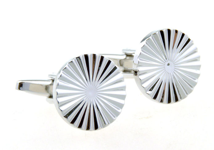  Silver Texture Cufflinks Metal Cufflinks Wholesale & Customized  CL656444