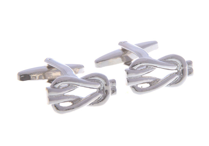 Rope Knot Cufflinks  Silver Texture Cufflinks Metal Cufflinks Knot Wholesale & Customized  CL656666