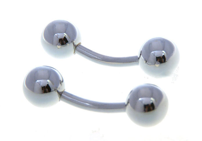 Ball Cufflinks  Silver Texture Cufflinks Metal Cufflinks Funny Wholesale & Customized  CL656685