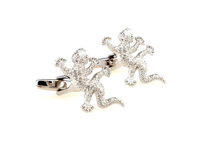 Gecko Cufflinks  Silver Texture Cufflinks Metal Cufflinks Animal Wholesale & Customized  CL666805