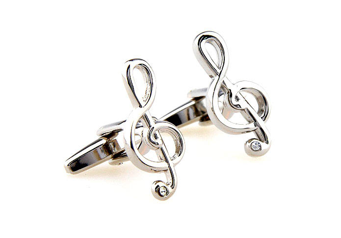 Musical notes Cufflinks  White Purity Cufflinks Crystal Cufflinks Music Wholesale & Customized  CL666984