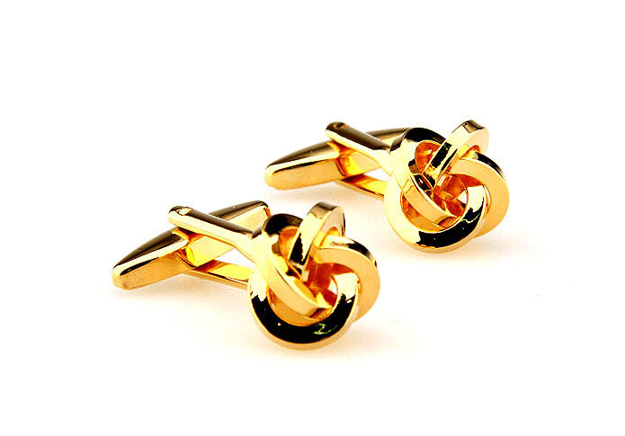  Gold Luxury Cufflinks Metal Cufflinks Knot Wholesale & Customized  CL667010
