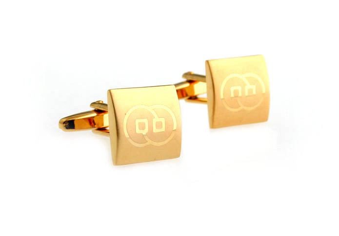 Laser Engraved Cufflinks  Gold Luxury Cufflinks Metal Cufflinks Funny Wholesale & Customized  CL667013