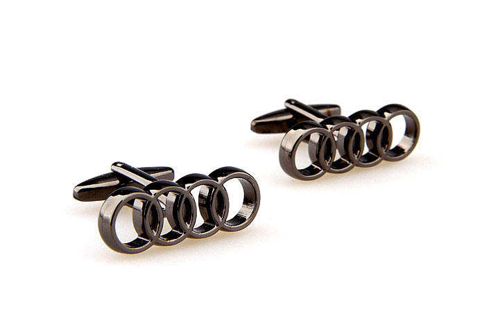 Audi Cars marked Cufflinks  Gray Steady Cufflinks Metal Cufflinks Automotive Wholesale & Customized  CL667039
