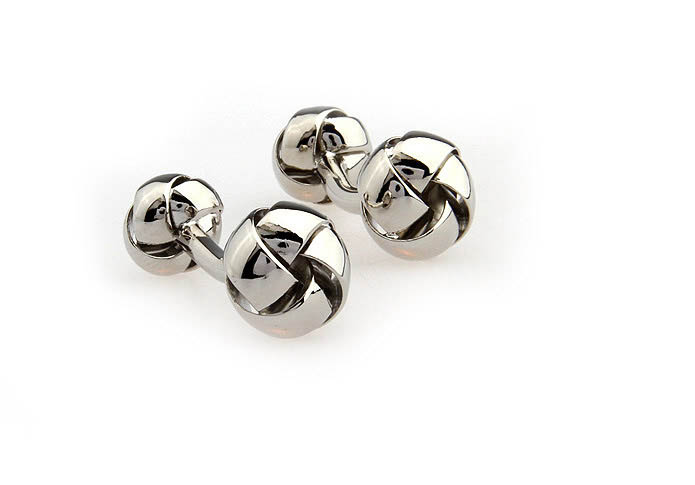  Silver Texture Cufflinks Metal Cufflinks Knot Wholesale & Customized  CL667110