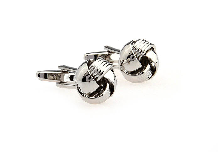  Silver Texture Cufflinks Metal Cufflinks Knot Wholesale & Customized  CL667128