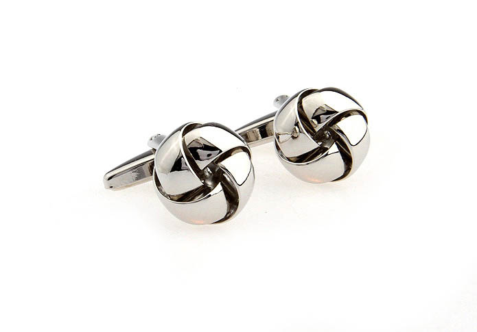  Silver Texture Cufflinks Metal Cufflinks Knot Wholesale & Customized  CL667129