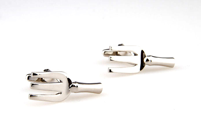 Fork Cufflinks  Silver Texture Cufflinks Metal Cufflinks Tools Wholesale & Customized  CL667247