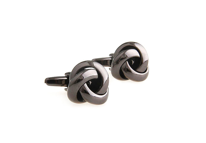  Gray Steady Cufflinks Metal Cufflinks Knot Wholesale & Customized  CL667412
