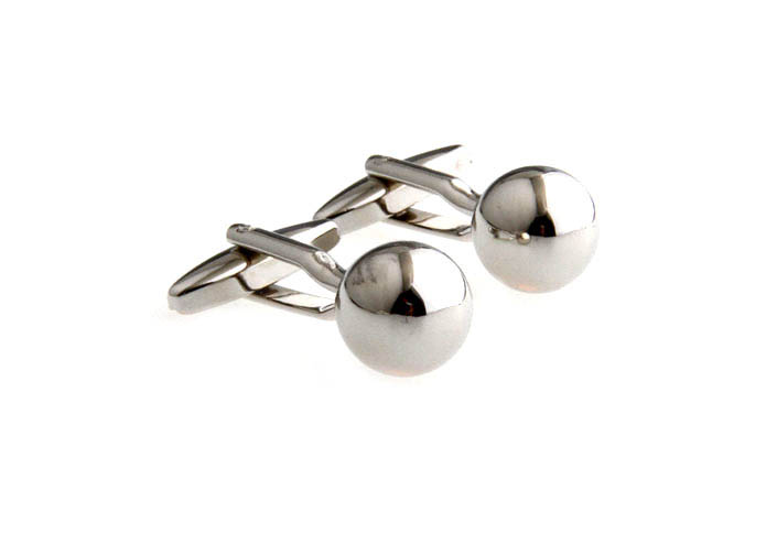 Spherical Cufflinks  Silver Texture Cufflinks Metal Cufflinks Funny Wholesale & Customized  CL667467