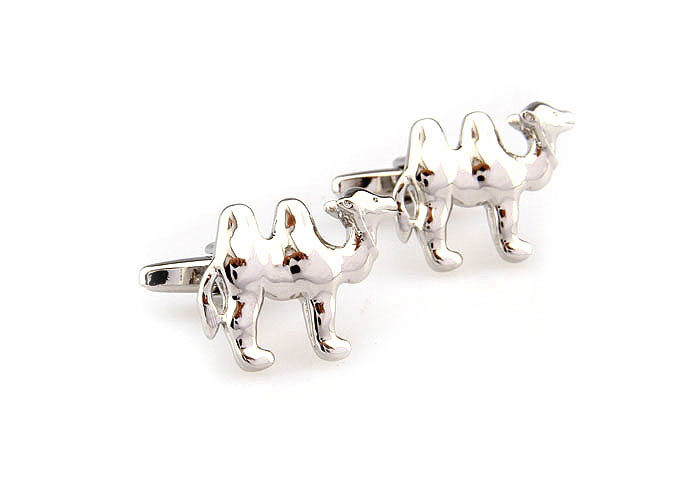 Camel Cufflinks  Silver Texture Cufflinks Metal Cufflinks Animal Wholesale & Customized  CL667560