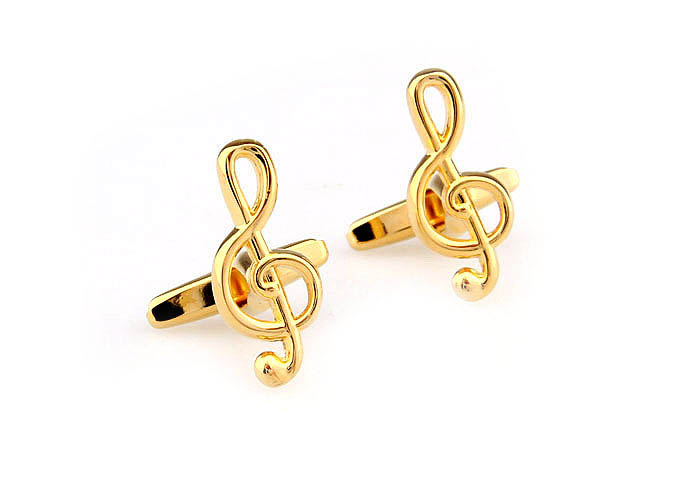 Musical notes Cufflinks  Gold Luxury Cufflinks Metal Cufflinks Music Wholesale & Customized  CL667571
