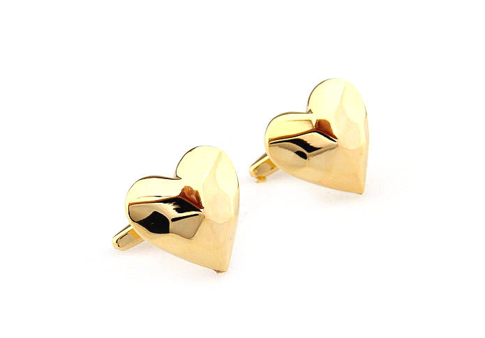 Heart shaped Cufflinks  Gold Luxury Cufflinks Metal Cufflinks Wholesale & Customized  CL667625
