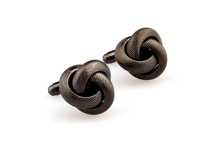  Gray Steady Cufflinks Metal Cufflinks Knot Wholesale & Customized  CL667889